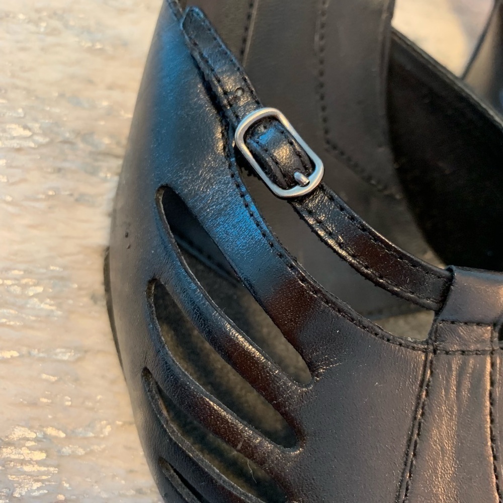 Nine West Harmonica Black Leather Slide-on Shoes - Picture 4 of 7